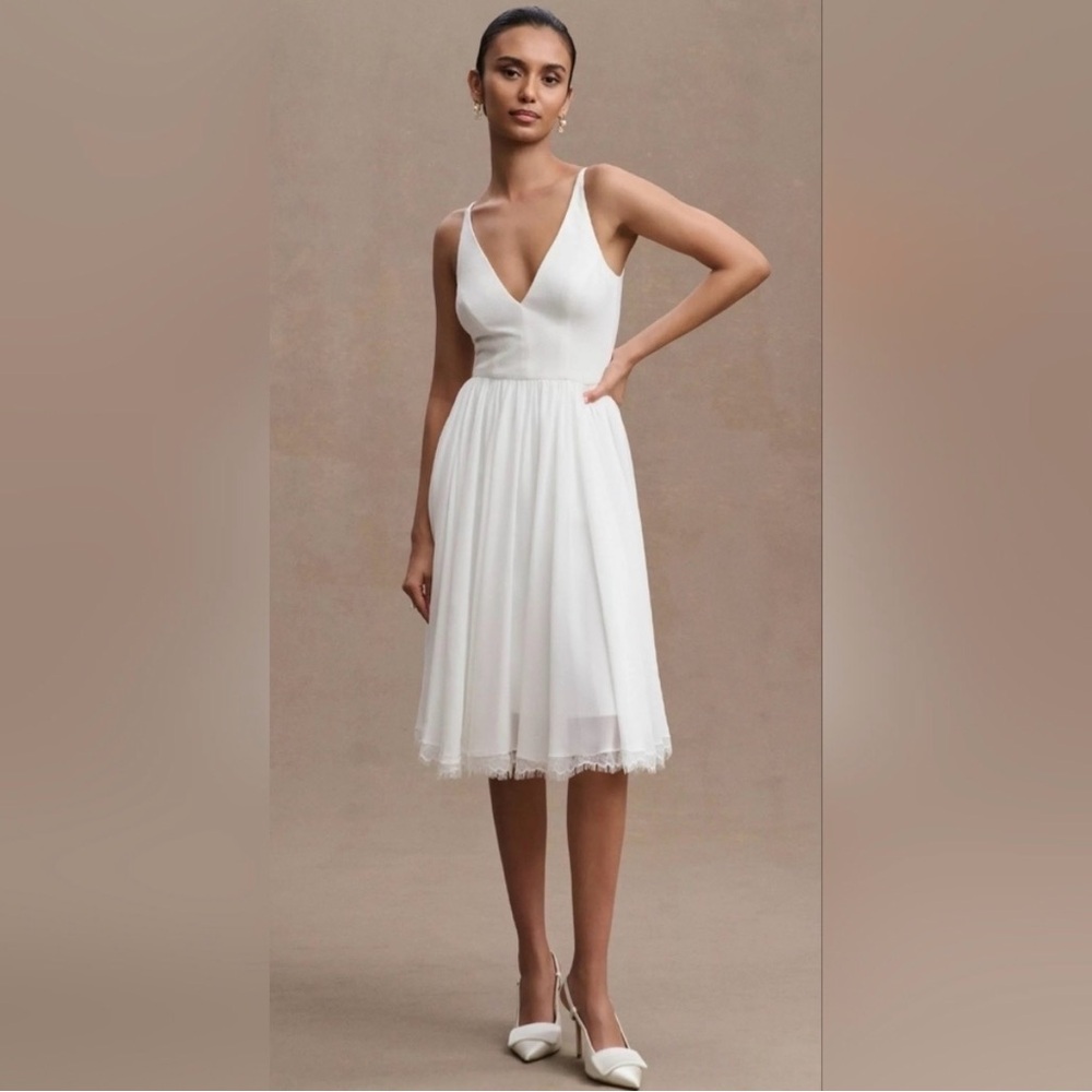 Dress The Population Alicia Mixed Media Midi Dress